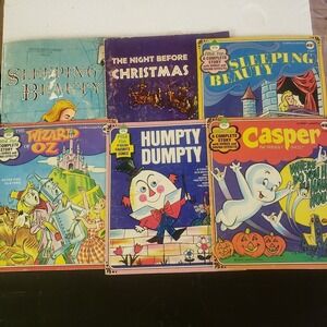 Vintage Children's Stories with Songs on Record/Vinyl - Casper, Wizard of Oz